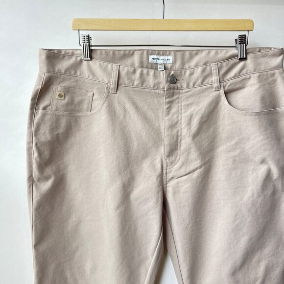 Peter Millar Comfort 5 pockets pants, beige, Size 38/32 M53 - Picture 5 of 13